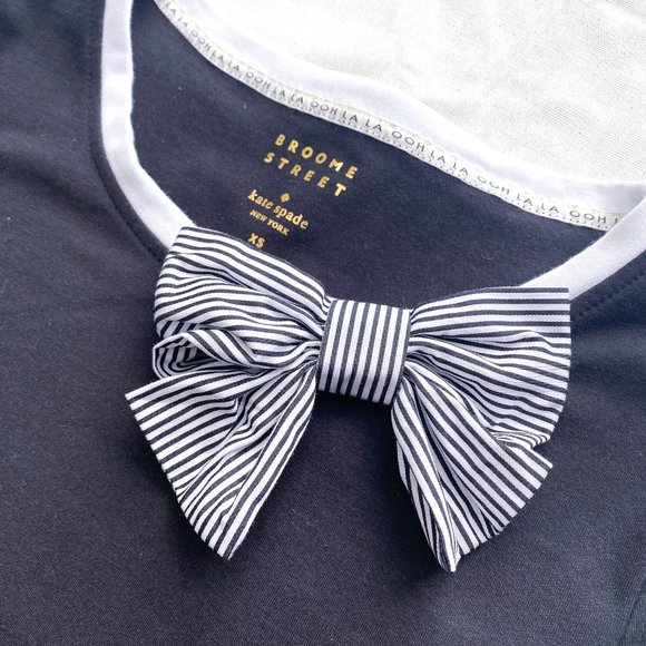 Kate Spade Broome Street Navy Bow T-Shirt - Picture 4 of 5